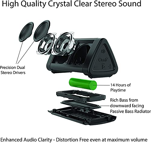 OontZ Angle 3 Portable Bluetooth 5.4 Speaker, IPX5 Water-Resistant, Black B762769
