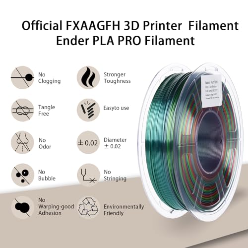 Rainbow 3D PLA Printer Filament 1.75mm Matte, 1kg P386477