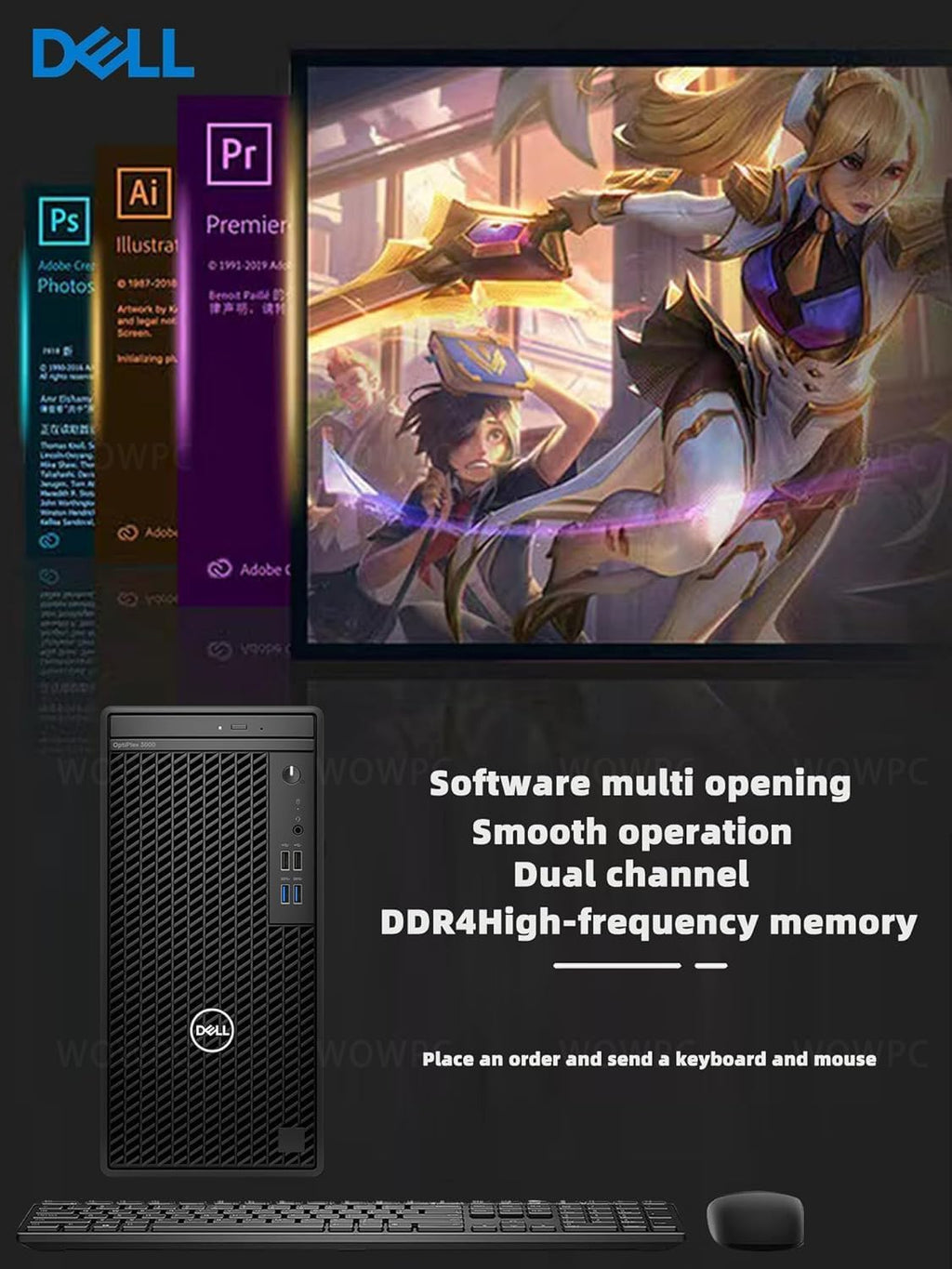 Dell Optiplex 3000 Tower Desktop, Intel Core i5-12500, 32GB RAM, 512GB SSD + 1TB HDD, Windows 11 Pro D262