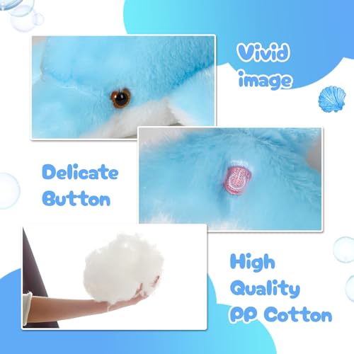 BSTAOFY 20'' Light Up Shark Stuffed Animal Glow Plush Toy I17161