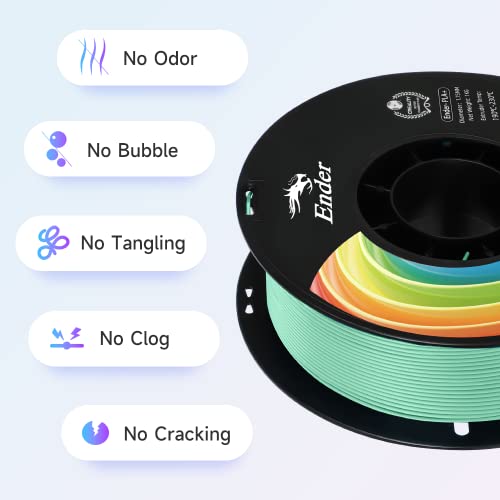 Creality PLA Plus Filament 1.75mm Rainbow Multicolor 1KG Spool O376011