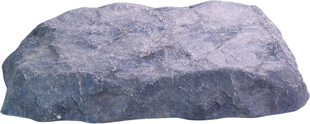 Airmax CrystalClear TrueRock Outdoor Faux Flat Rock Cover, Artificial Landscape Enclosure, Fake Decorative Landscaping Fiberglass Protection Lid, Realistic Natural Texture, Grey Stone, Small Size