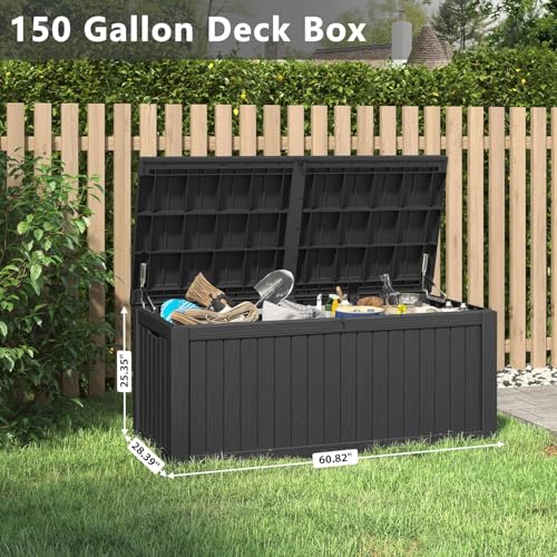 NUNU LAB 31 Gallon Outdoor Storage Box Waterproof Lockable Lid I8083