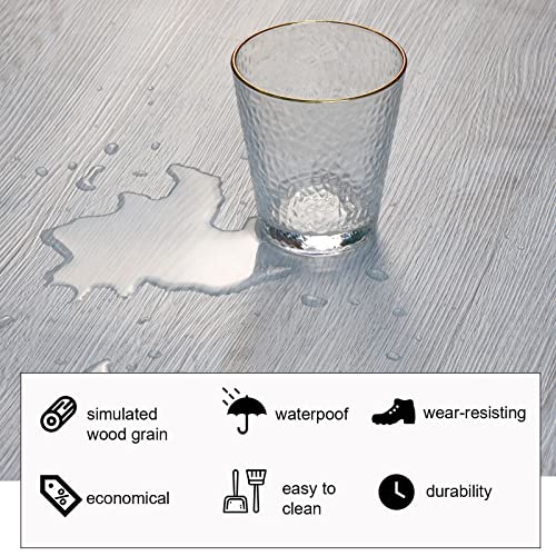Oxdigi Peel and Stick Vinyl Flooring Roll 23"x393" Waterproof Wood Plank U1250