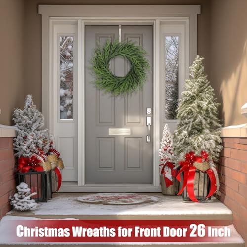 Artgar 26 Inch Pine Wreath for Front Door Christmas Decor T2410