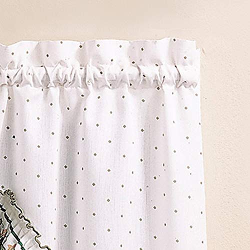CHF & You Cottage Ivy Country Curtain Tier and Swag Set, Multi, 56 x 36 Inch L8045
