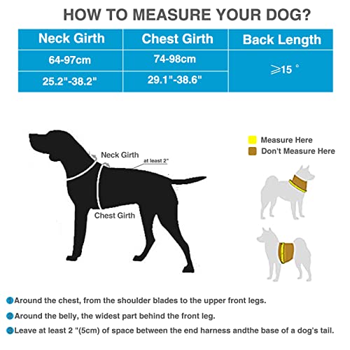 BYGD Dog Saddle Backpack Lightweight Detachable Hiking Waterproof for Large Dogs T13845