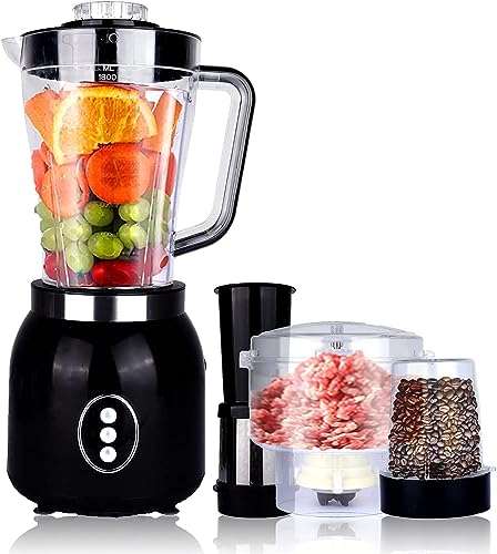 4 in 1 Food Processor Blender Combo for Kitchen 3 Cups 61oz Multi-functional Professional Countertop Blenders Soybean Milk Maker for Shakes and Smoothies Ice Crusher with filter 600W 1.8L