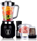 4 in 1 Food Processor Blender Combo for Kitchen 3 Cups 61oz Multi-functional Professional Countertop Blenders Soybean Milk Maker for Shakes and Smoothies Ice Crusher with filter 600W 1.8L