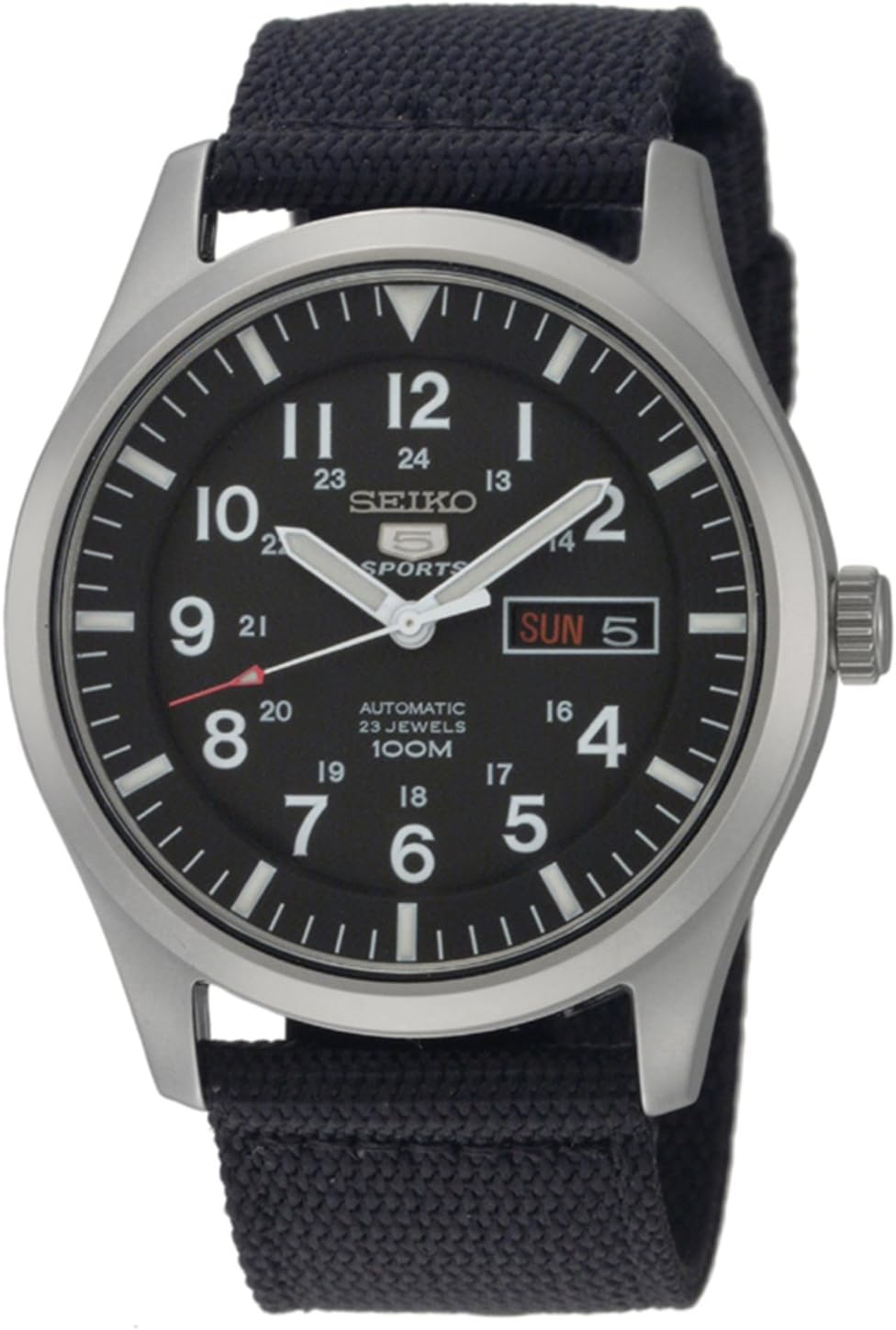 SEIKO Men's SNZG15 SEIKO 5 Automatic Stainless Steel Watch with Nylon Strap