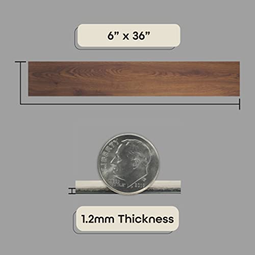 Achim Home Decor Nexus Planks Peel and Stick Vinyl Floor Tile, Hickory, 10-Pack E9163