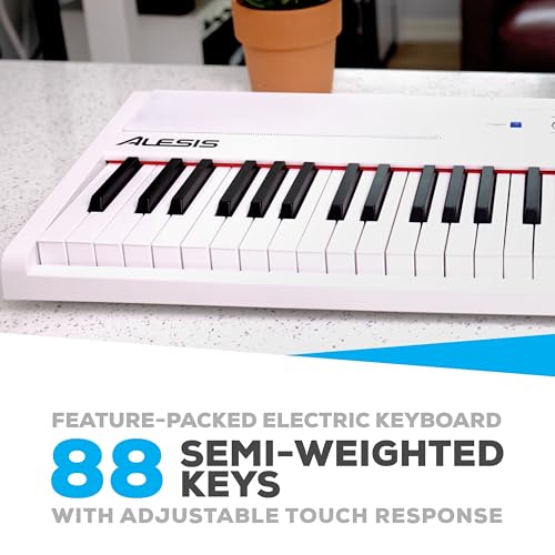 Alesis Recital 88 Key Digital Piano Keyboard with Semi Weighted Keys Q3138