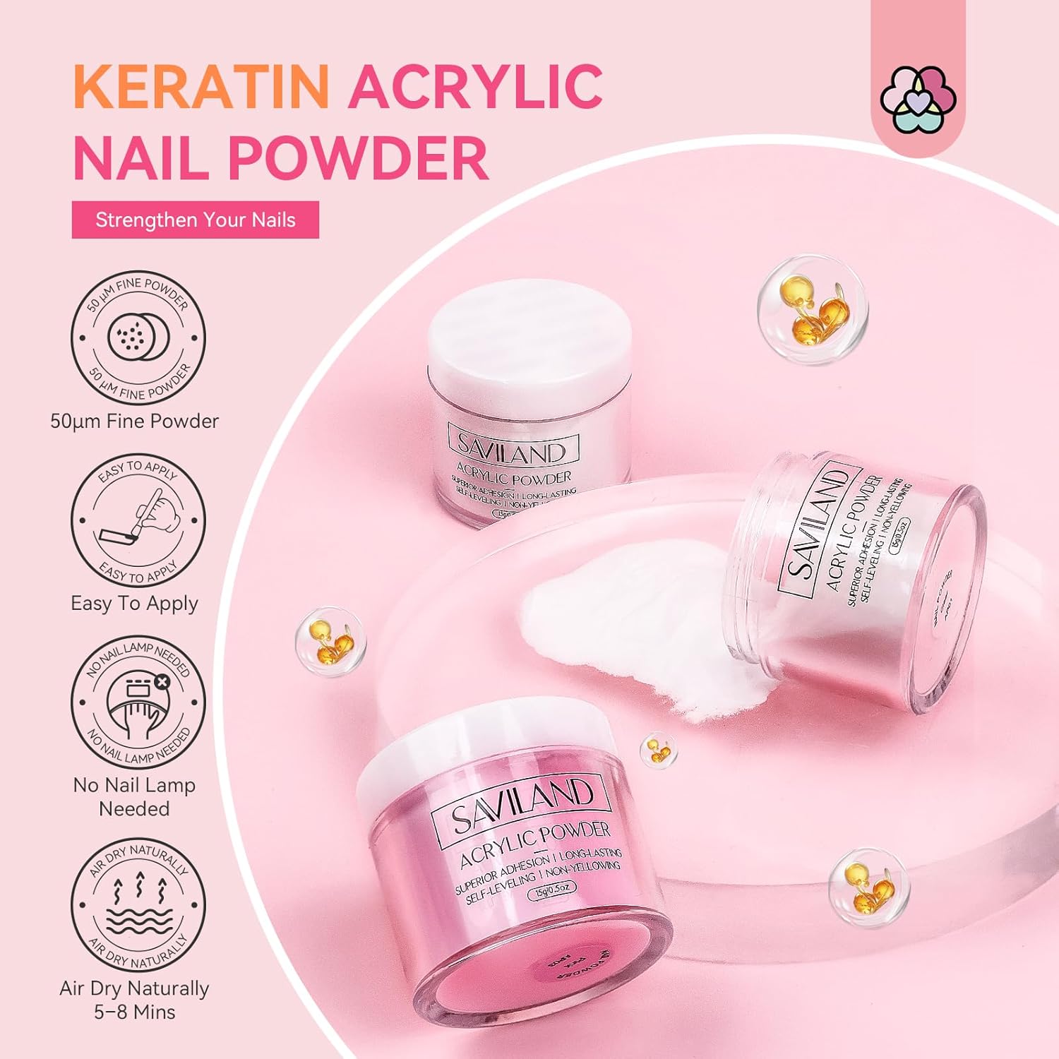 SAVILAND Acrylic Nail Kit with Drill for Beginners O63573