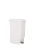 Rubbermaid Step On Lid Slim Plastic Trash Can for Home, Kitchen, and Laundry Room Garbage, 11.3 Gallon, White