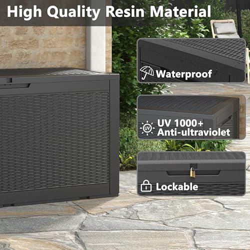 NUNU LAB 31 Gallon Outdoor Storage Box Waterproof Lockable Lid I8083