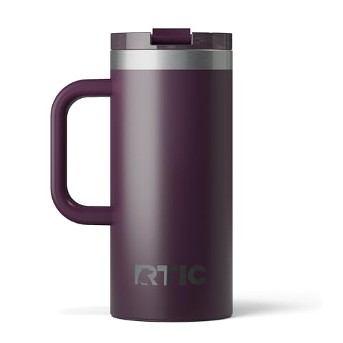 RTIC 20oz Road Trip Travel Mug with Lid and Handle, Insulated Stainless Steel P393441