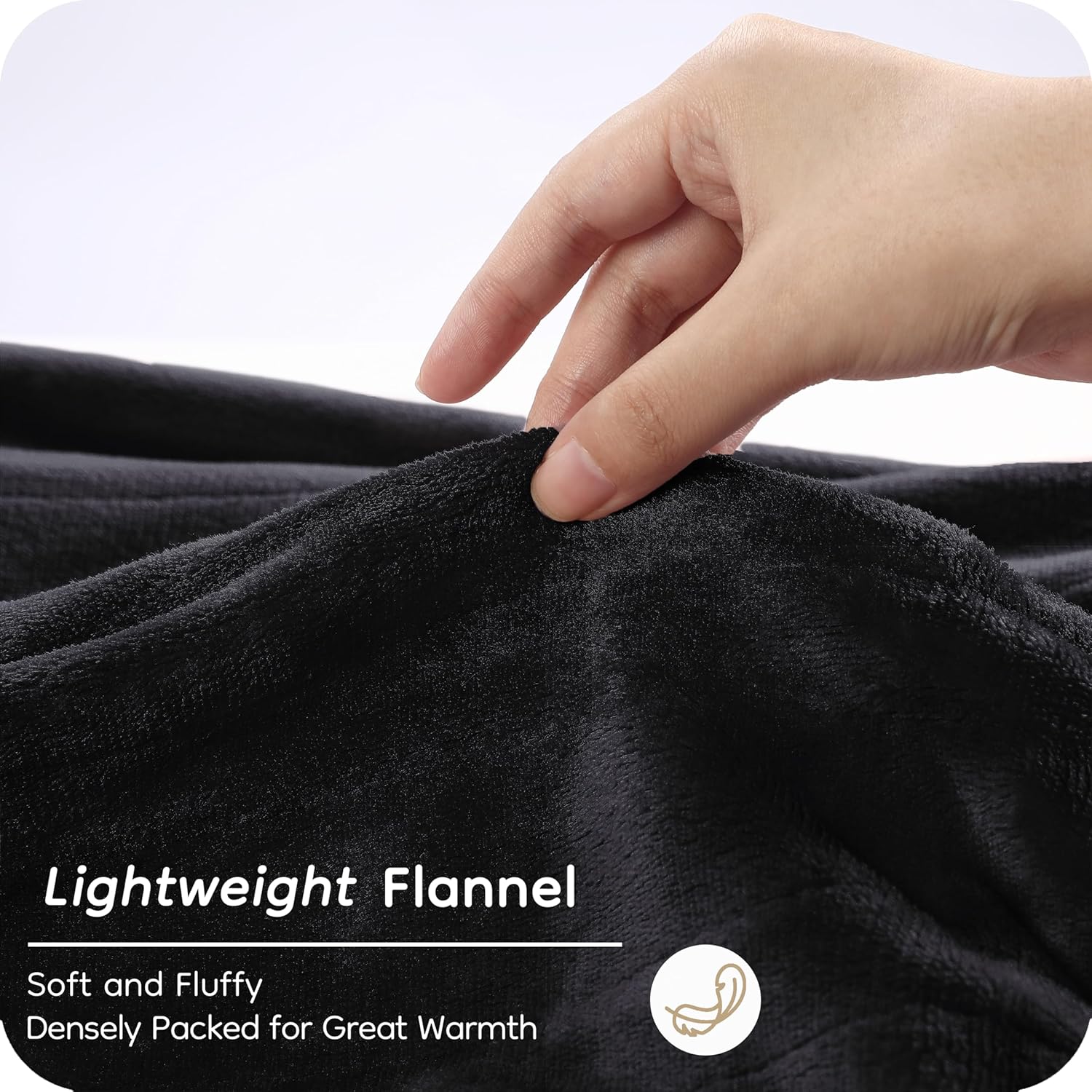 Electric Heated Blanket Full Size Flannel with 4 Heating Levels, Washable - Dark Grey R169