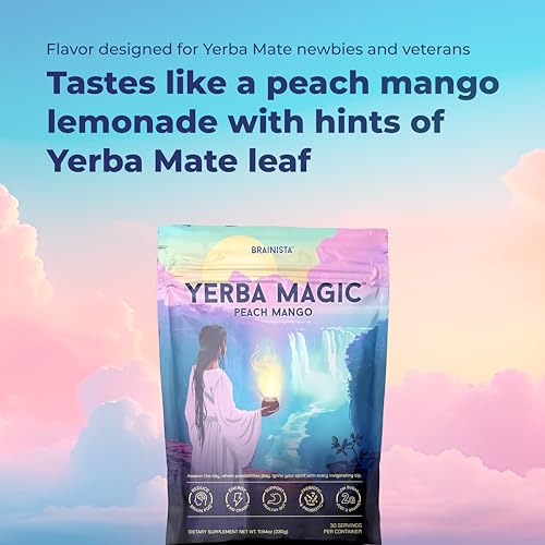 Yerba Magic Pina Colada Yerba Mate Instant Tea Powder, 3-in-1 Super Drink, 30 Servings K645