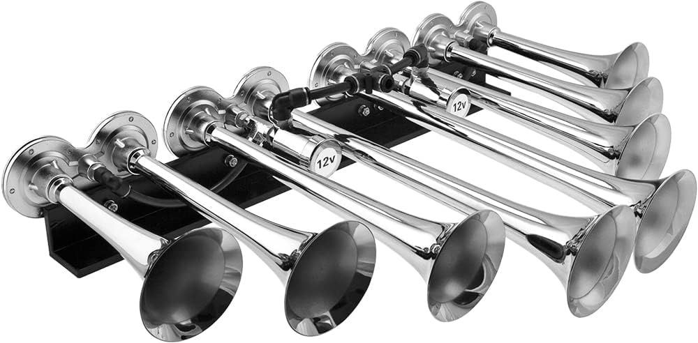 Vixen Horns Octopod Train Horn Kit for Trucks, Cars & Semi - 12V Onboard System Z596925