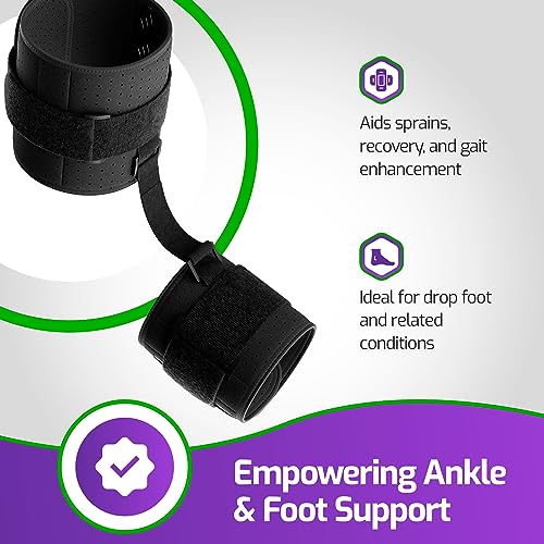 MARS WELLNESS Drop Foot Brace AFO Splint, Adjustable, Small/Medium B1968