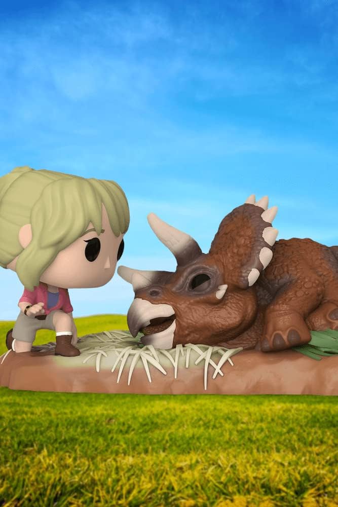 Dr. Sattler Funko Jurassic Park POP! Moment Vinyl Figurine with Triceratops Q669