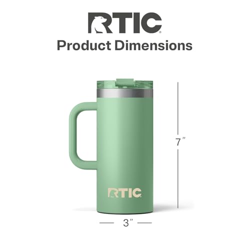 RTIC 20oz Road Trip Travel Mug with Lid and Handle, Insulated Stainless Steel P393441
