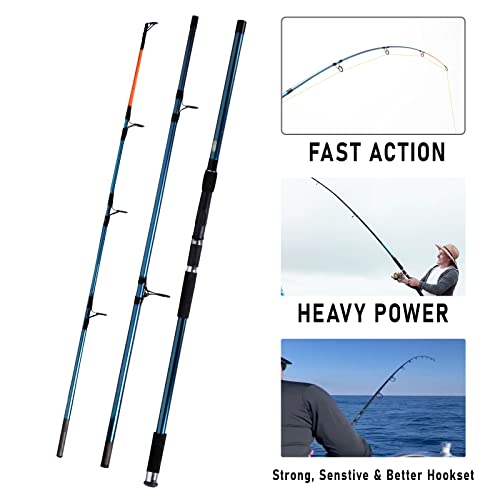 Dr.Fish Surf Fishing Rod and Reel Combo, 12ft Saltwater Spinning Reel Set N798