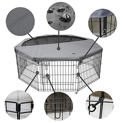 PETIME Foldable Metal Dog Exercise Pen 8 Panel with Bottom Pad C444