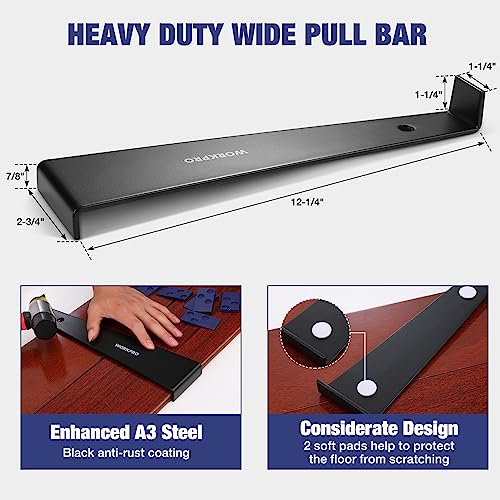 WORKPRO Laminate Flooring Installation Kit with Mallet, Pull Bar, Tapping Block and Spacers F82262