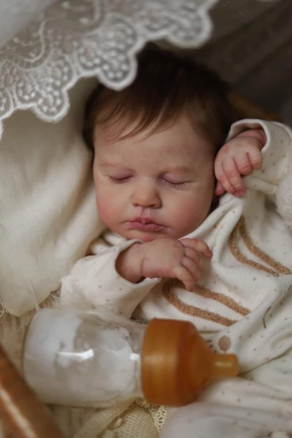 Anano Reborn Newborn Baby Girl Doll Full Body Silicone 20 Inch Realistic Sleeping H91881