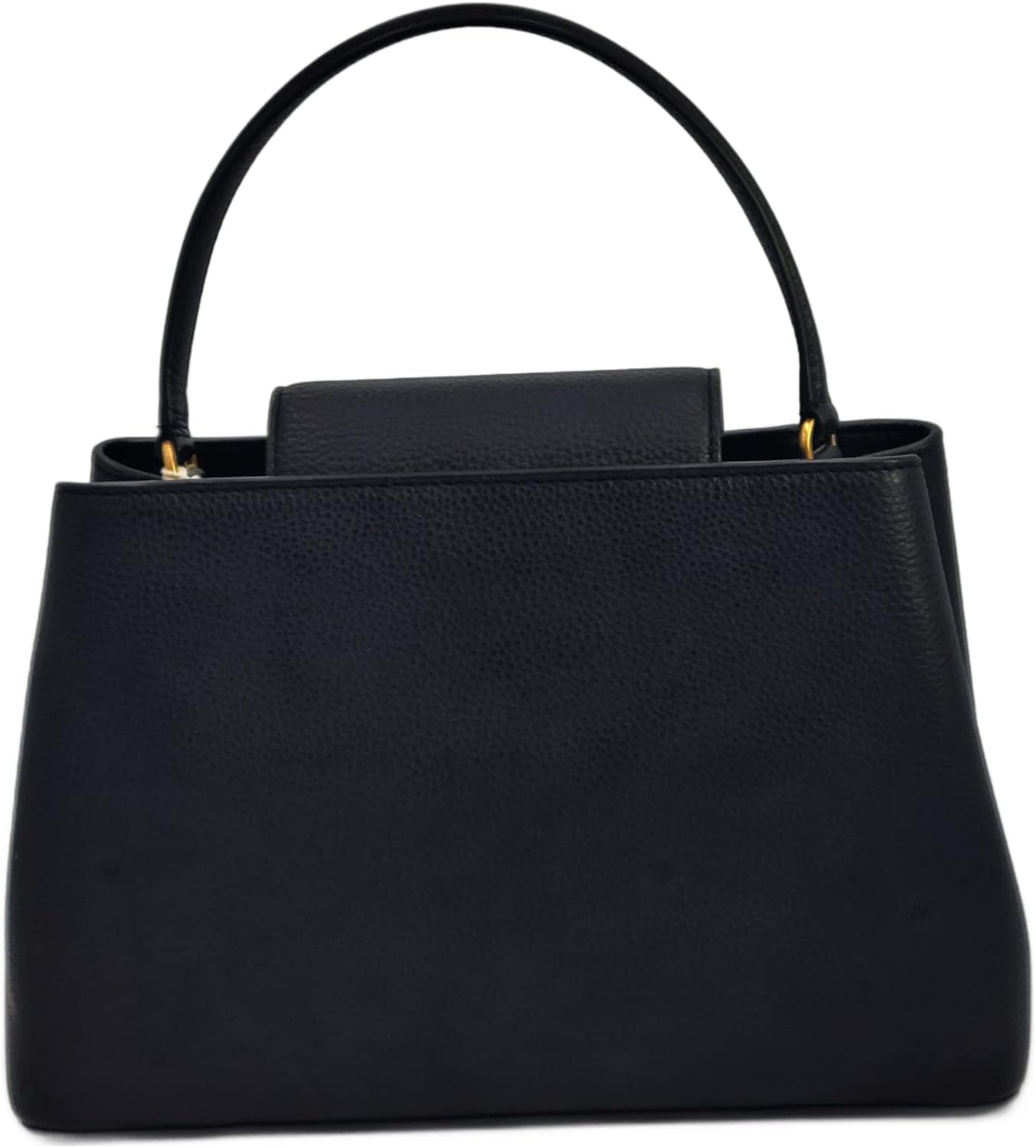 Tory Burch Britten Pebbled Leather Satchel Bag, Black G68388