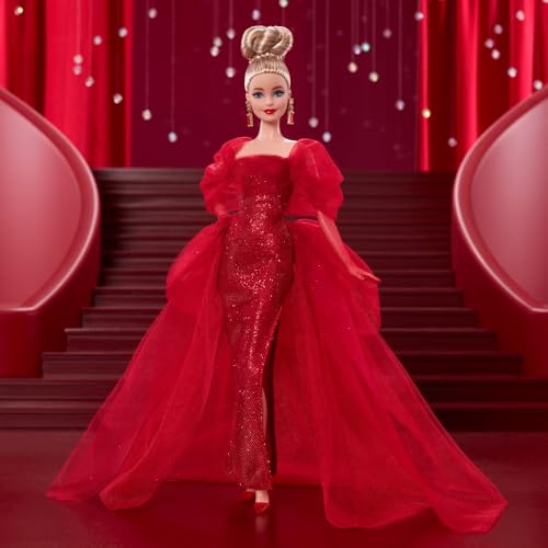 Barbie Signature Doll Mattel 80th Anniversary Collectible Red Tulle Gown J43293