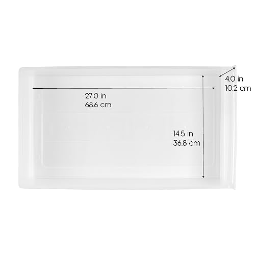 IRIS USA 17 Qt Plastic Drawer Storage Organizer, 4-Pack, White T2447