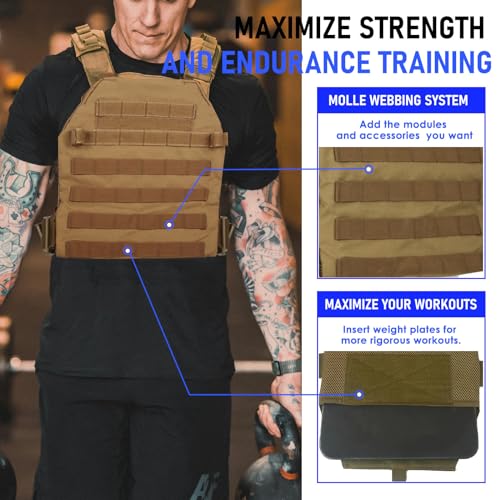 Weighted Vest for Men and Women Adjustable Training T8944