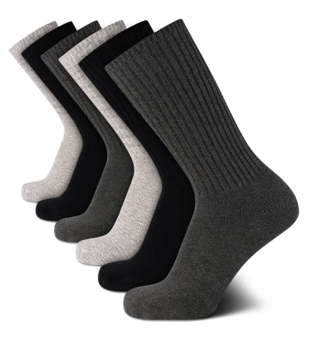 Calvin Klein Men's Socks – Lightweight Cotton Blend Crew Socks (6 Pairs)