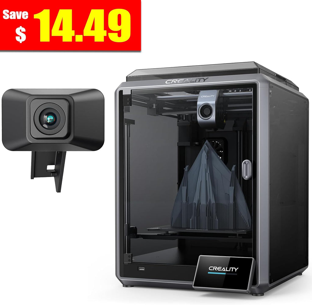 Official Creality K1 Speedy 3D Printer Bundle with AI Camera - Experience 600mm/s High-Speed Printing with Advanced Monitoring and Filming Capabilities!