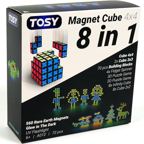 TOSY Magnet Cube 3x3 - 240 Magnets, 30 Blocks, 7in1 Puzzle Building Toy Q859049