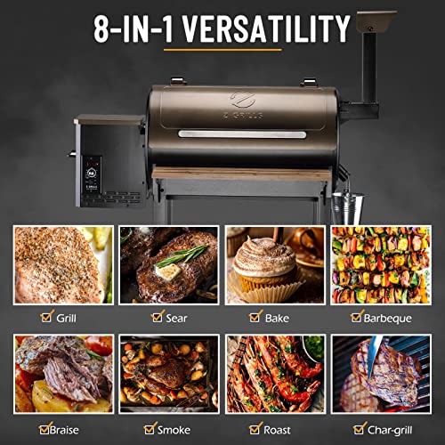 Z GRILLS Pellet Grill Smoker with PID 2.0 Controller, 697 sq in Cooking Area, Bronze H471894