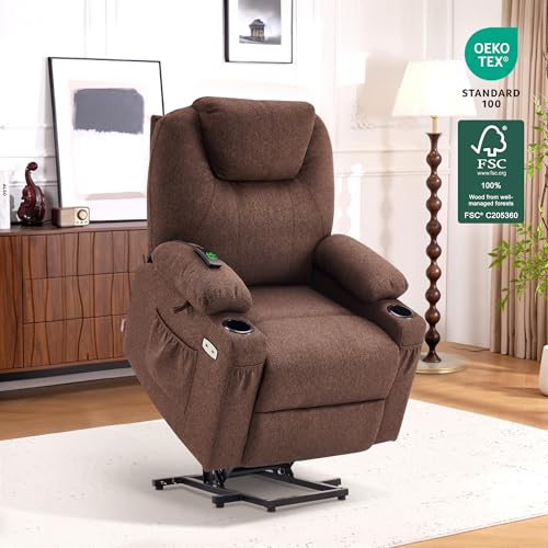 MCombo Small Power Lift Recliner Chair for Elderly with Heat and Massage, USB & Type C Ports J262