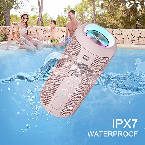 Ortizan Portable Bluetooth Speaker IPX7 Waterproof 24W Loud Sound, Black J77282