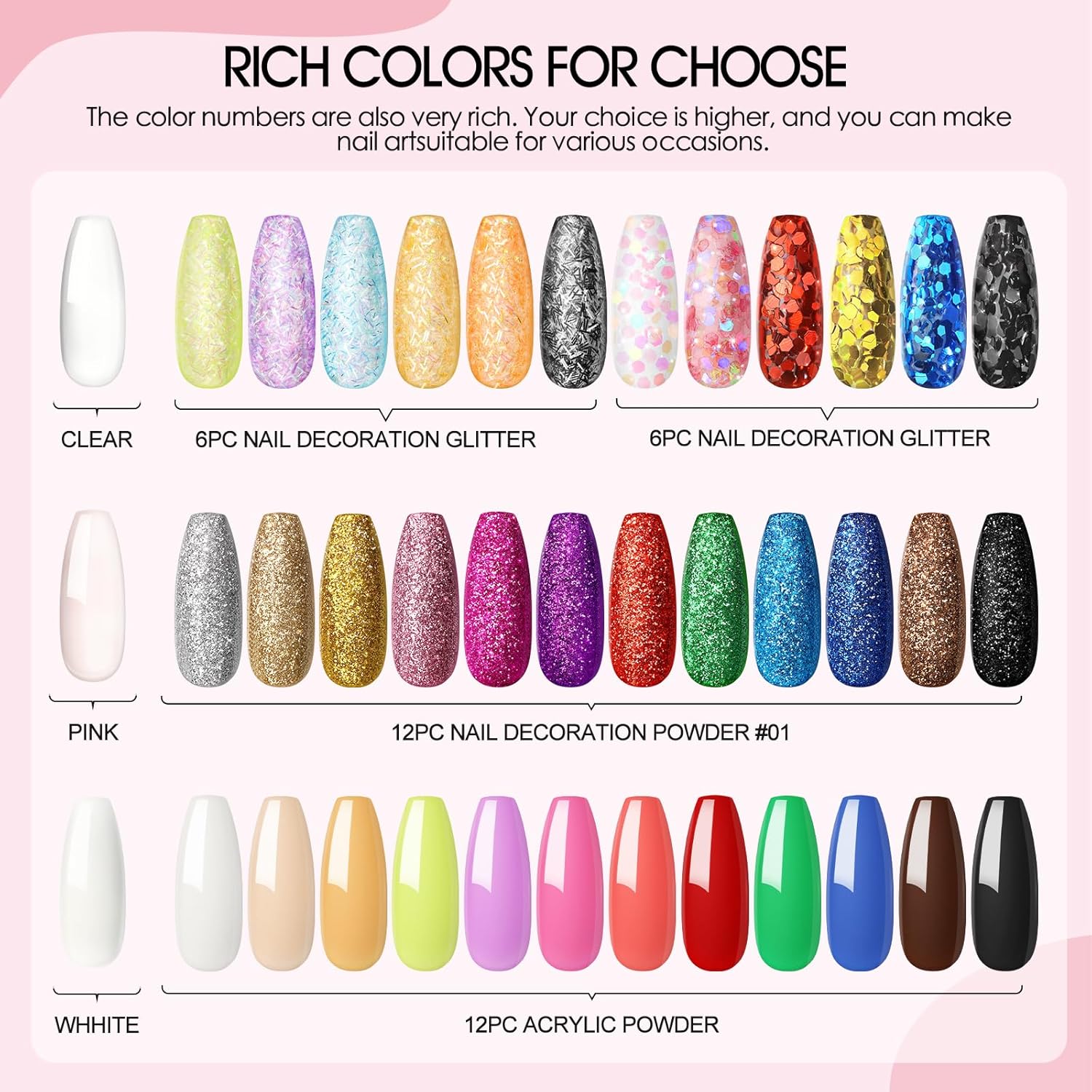 Acrylic Nail Kit with Drill and UV Light for Beginners G62524