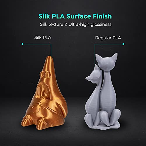 FLASHFORGE Silk PLA 3D Printer Filament 1.75mm 1KG, Multicolored Gradient V83097
