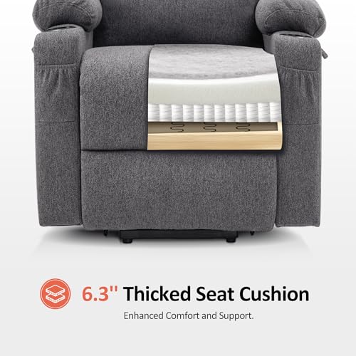 MCombo Small Power Lift Recliner Chair for Elderly with Heat and Massage, USB & Type C Ports J262