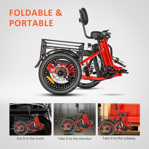 ADDMOTOR CITYTRI E-310 Folding Electric Tricycle for Adults, 750W, 48V 20Ah Q212725
