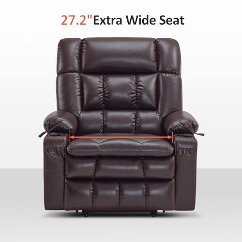 MCombo Dual Motor Power Lift Recliner Chair for Elderly with Heat and Massage, Black E570141