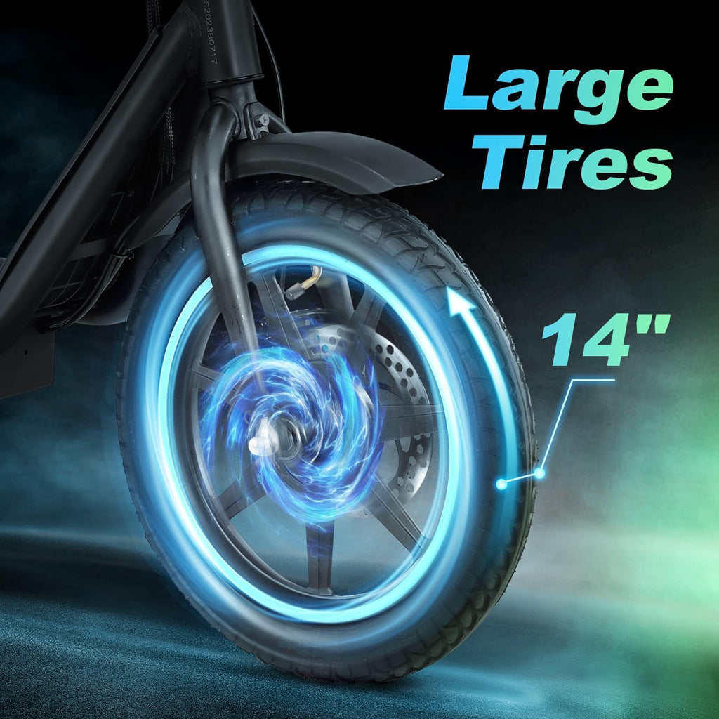 M5 Electric Scooter with Seat, 500W Motor, 22 Miles Range, Foldable for Adults J737
