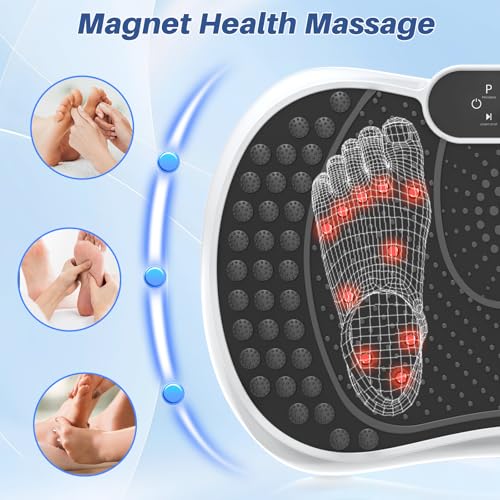 Vibration Plate Exercise Machine with Bluetooth Speaker, 450 lbs Capacity O459