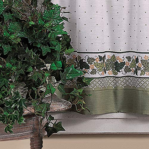 CHF & You Cottage Ivy Country Curtain Tier and Swag Set, Multi, 56 x 36 Inch L8045