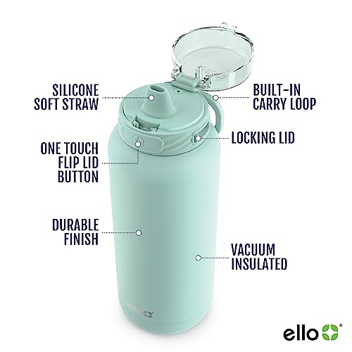 Ello Cooper 32oz Stainless Steel Water Bottle with Straw and Handle Q4598