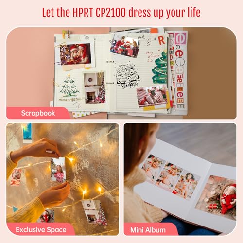 HPRT CP2100 Portable Mini Photo Printer for iPhone Smartphone Bluetooth (Pink) O272430